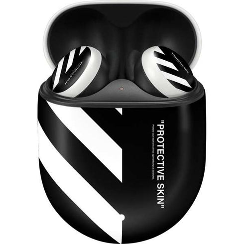 Black and White Stripes Google Pixel Buds Skin